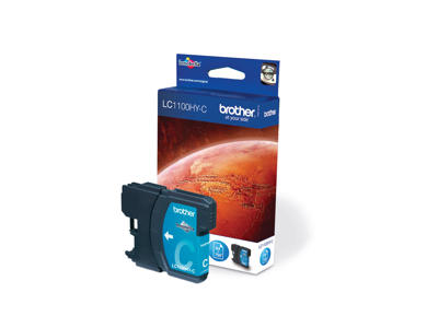 Brother blæk LC1100HYC cyan, 750 sider
