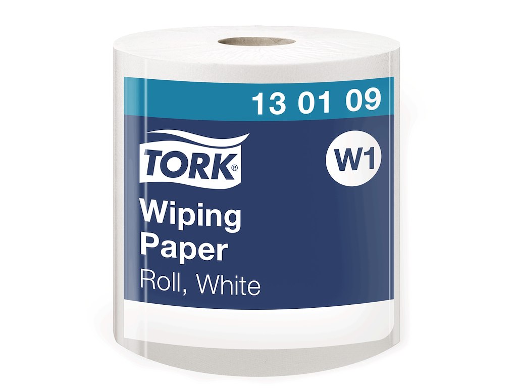 Aftørringspapir Tork W1 130109 Standard 1-lags hvid
