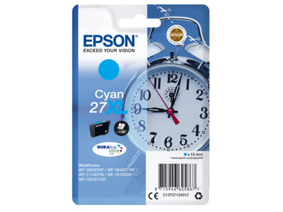 Epson blæk 27XL cyan, 1100 sider