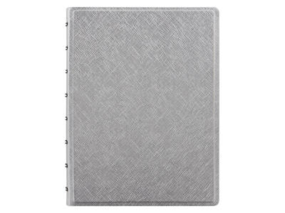Notesbog Filofax A5 linjeret saffiano silver