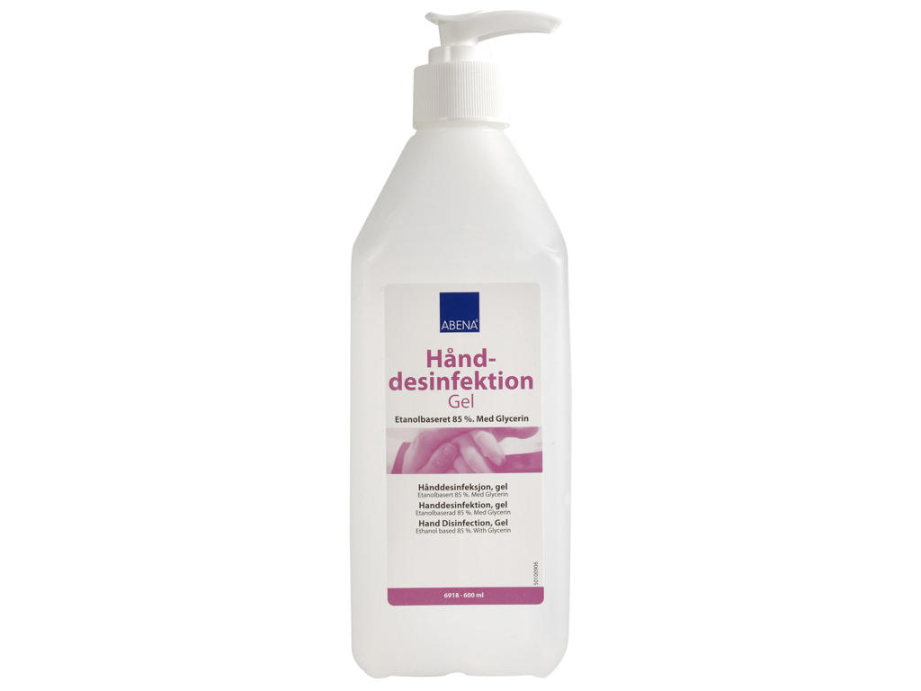 Hånddesinfektion Abena gel 85% 600 ml med pumpe