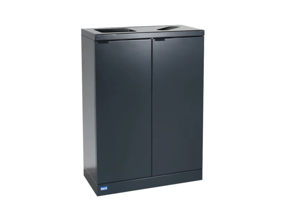 Affaldsbeholder Bica 2x65L sort