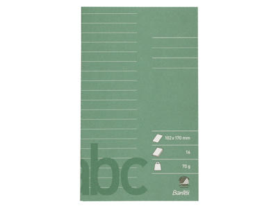 Glosehæfte 10x17 cm lin grøn