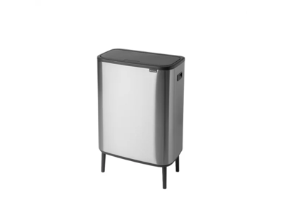 Brabantia affaldsspand med låg | Bo Touch | 2 x 30 liter | Mat stål