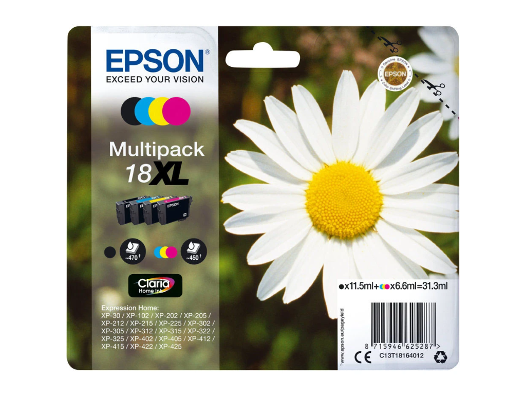 Epson blæk 18XL CMYK