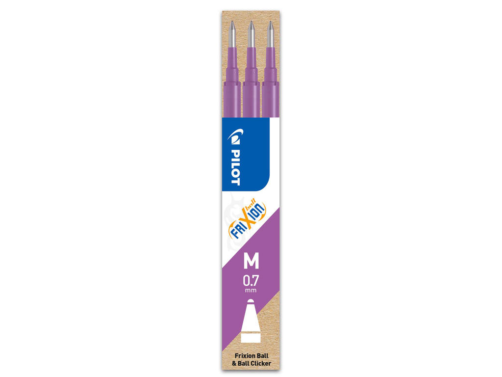 Refill Pilot FriXion lilla  0,7 mm 3-stk