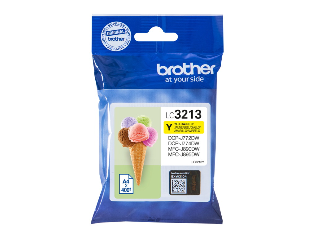 Brother blæk LC3213Y gul, 400 sider