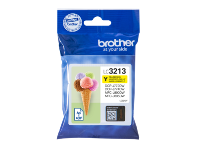 Brother blæk LC3213Y gul, 400 sider