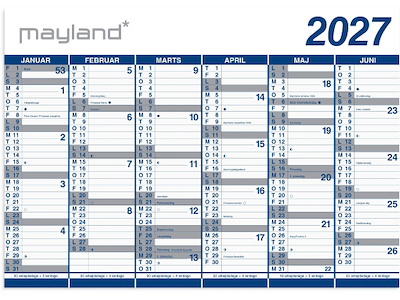 Kæmpekalender 2x6 mdr. PP-plast rør 2027