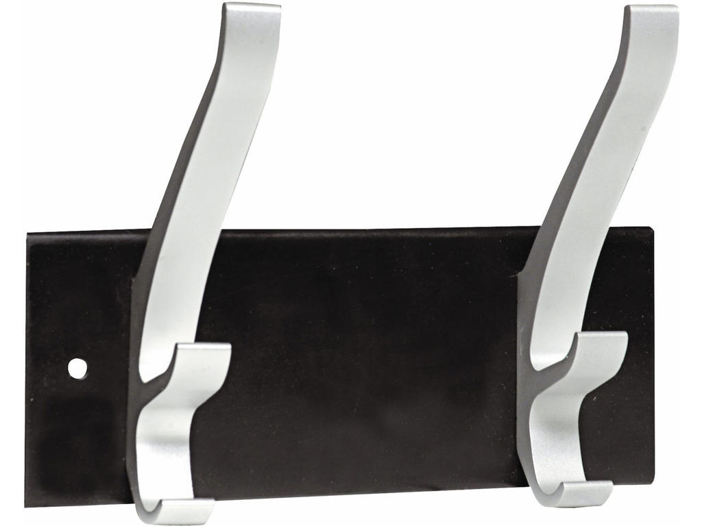 Knagerække Unilux Cypres sort/alu 2 