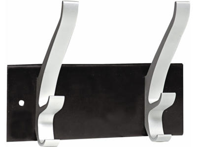 Knagerække Unilux Cypres sort/alu 2 