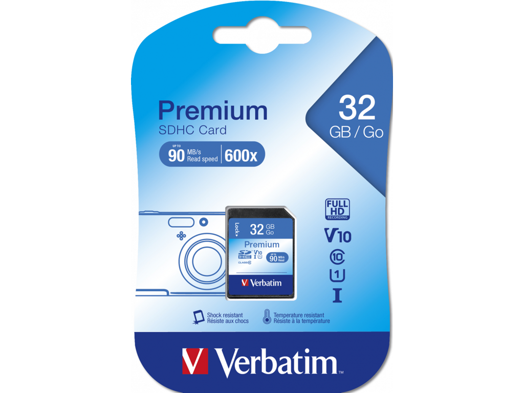 Hukommelseskort | SDHC | 32 Gb | Verbatim 