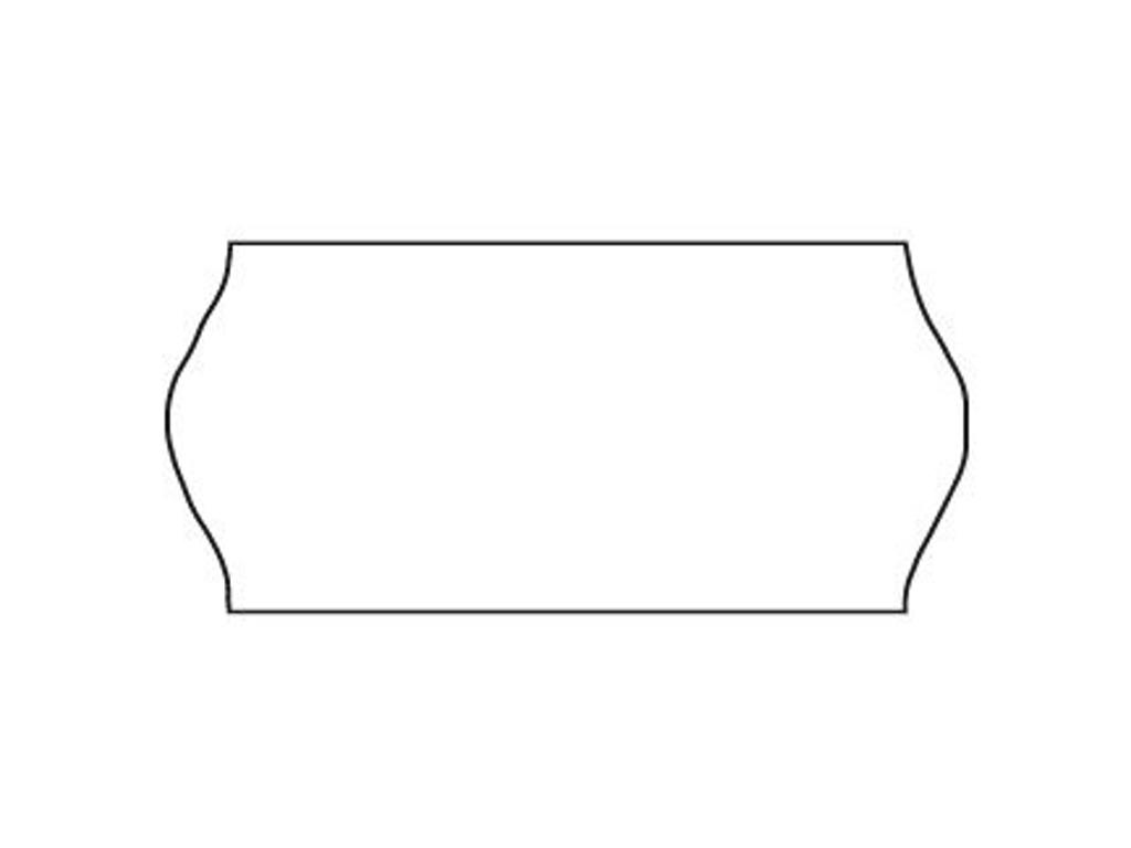 Prisetiket 26x12mm aftagelig hvid 1500 stk