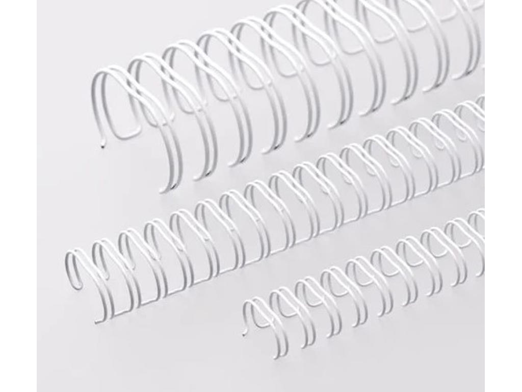 Metal wire 32 mm hvid A5, 2:1, 16 loops, 20  stk.