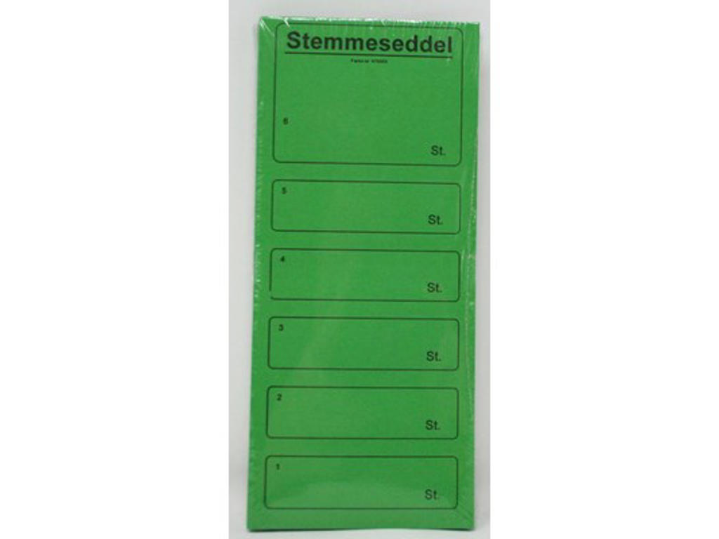 Stemmesedler 100 stk. grøn
