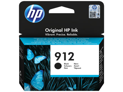 HP 912 blæk sort, 315 sider