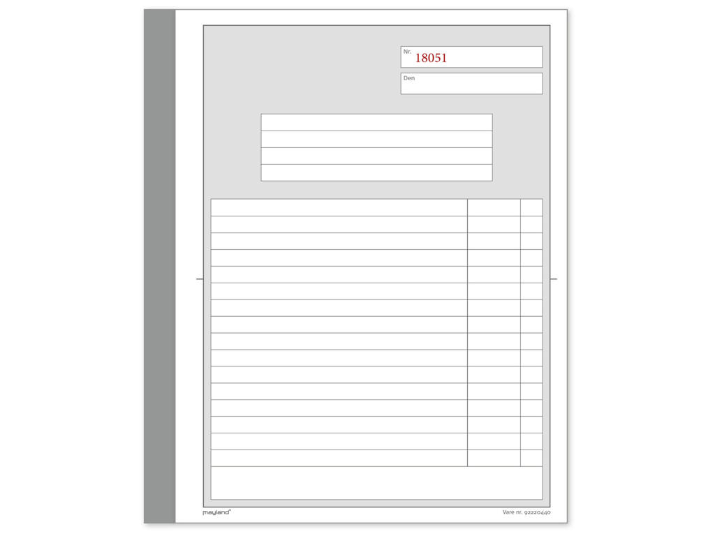 Duplikatbog 92 2204 40 148x200mm 2x50 blade