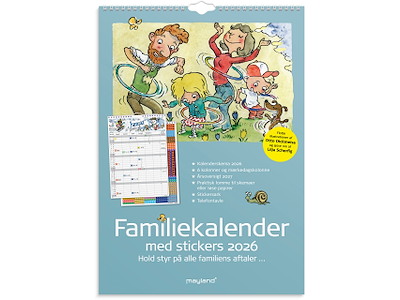 Familiekalender Otto Dickmeiss & Lilja Scherfig 6 kol. A3 2026