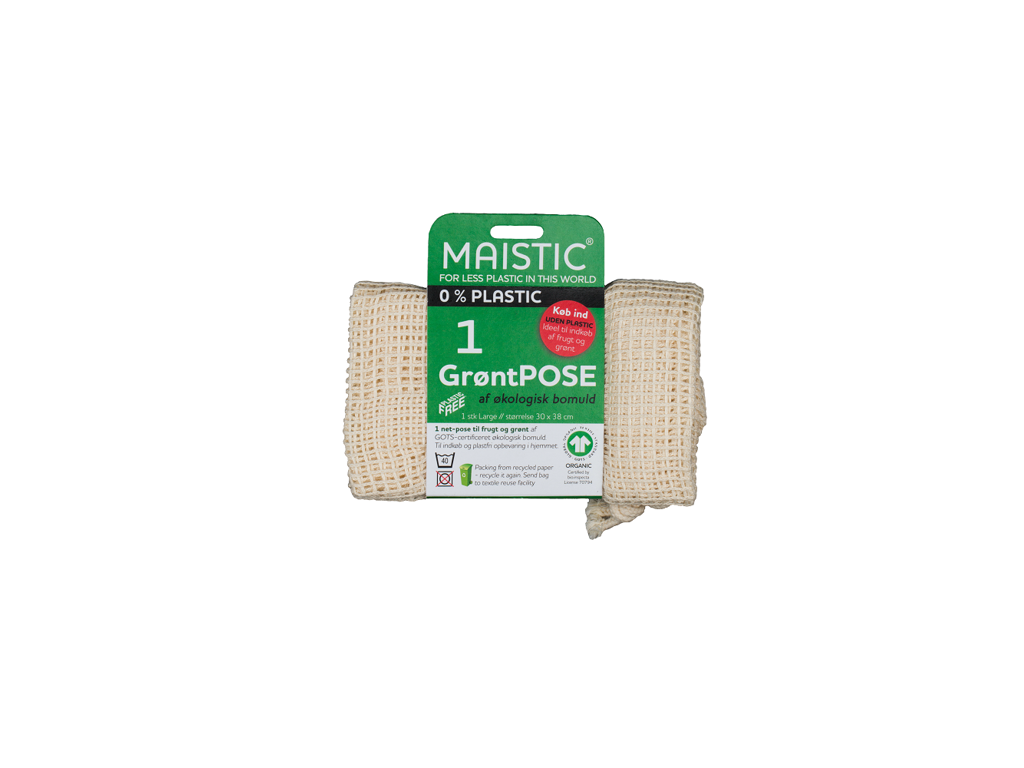 Maistic frugt/grøntpose øko-bomuld 1 stk. L