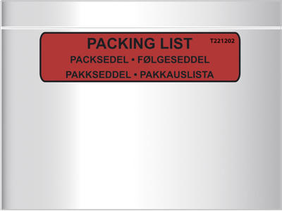 Følgeseddellomme C5 med tryk Følgeseddel 1000 stk