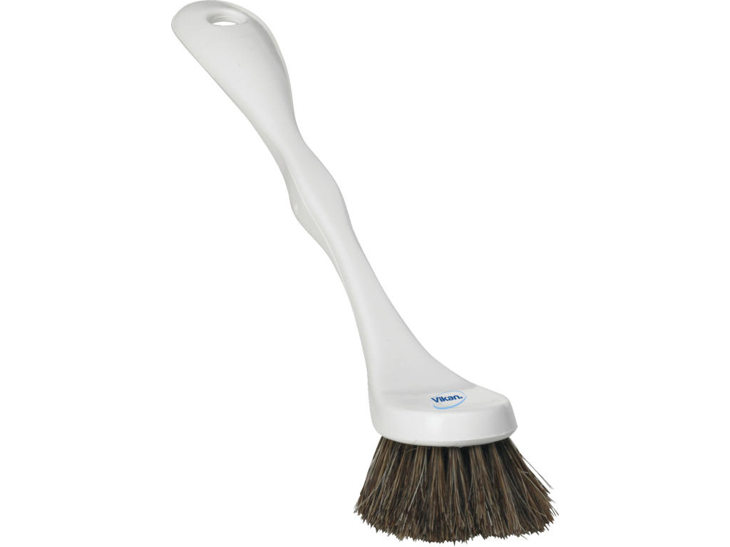 Opvaskebørste Vikan hvid plast blød hår