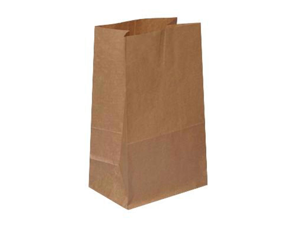 Klodsbundspose 180x120x290mm 6L brun 500 stk.