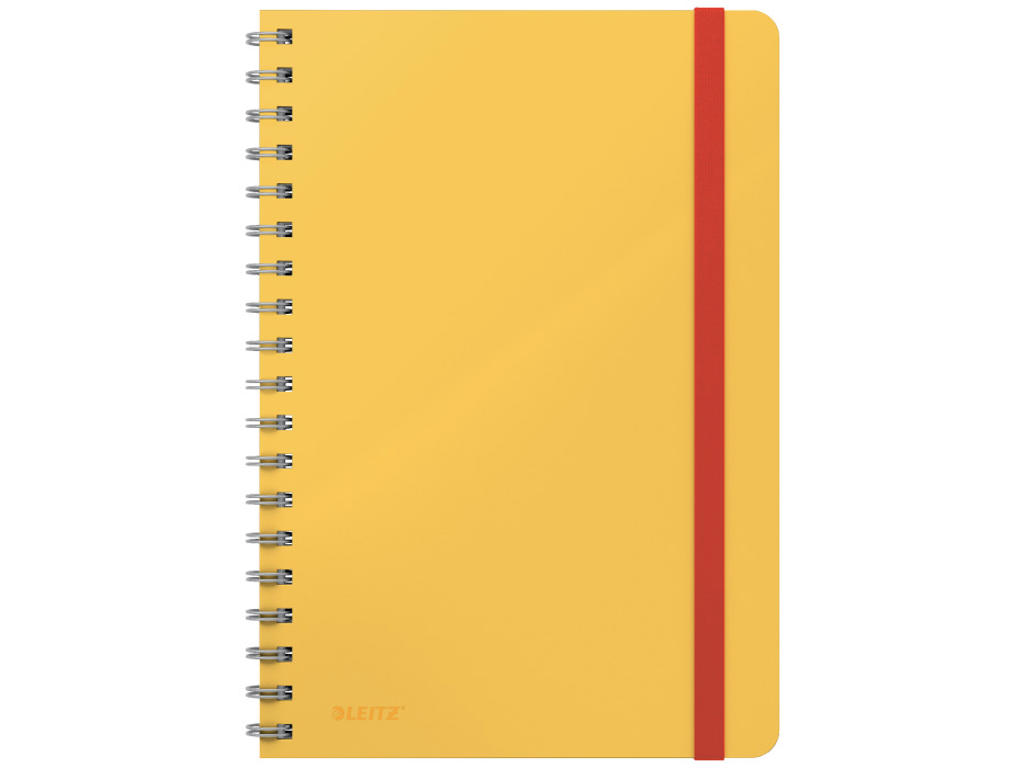 Notesblok Leitz Cosy m/spiral L linjeret gul