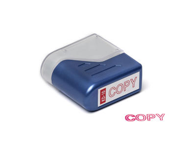 Stempel Deskmate med rød tekst COPY