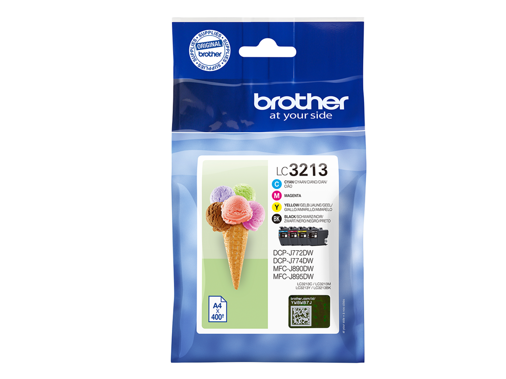 Brother blæk LC3213 CMYK, 1600 sider