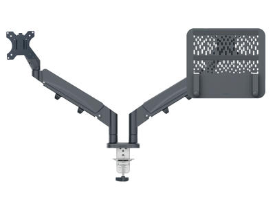 Monitorarm til 1 skærm og 1 laptop Leitz Ergo mørkegrå