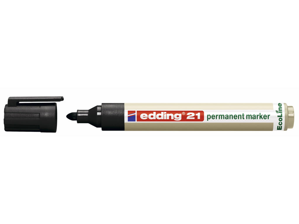 Marker Edding 21 Ecoline rund spids sort