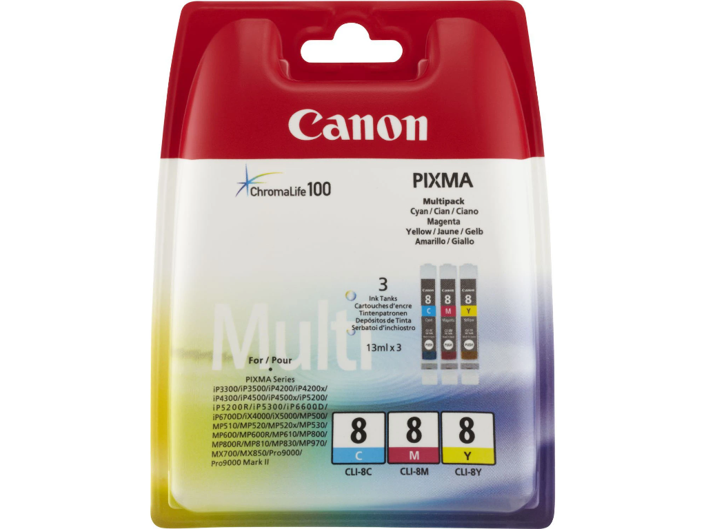 Canon blæk CLI-8 CMY