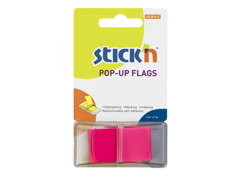 Indexfaner 25x45 mm Stick'N rød