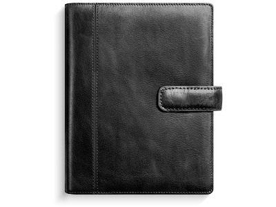 System Mini ugekalender tværformat sort skind 2026