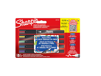 Marker Sharpie Kreative Akryl penselspids 5 ass