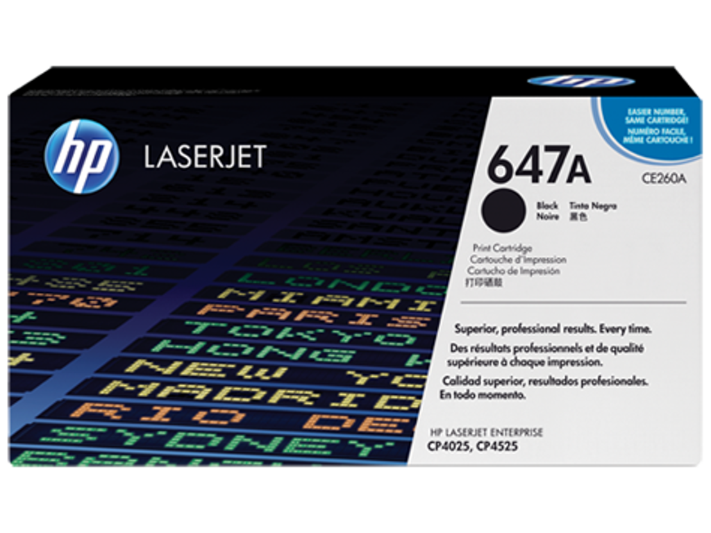 HP 647A toner CE260A sort, 8500 sider