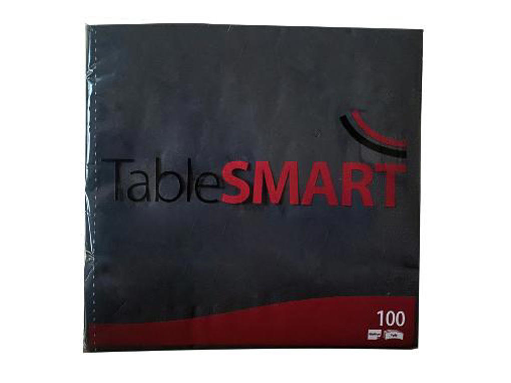 Servietter 40x40 cm 3-lags sort 12x100 stk