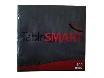 Servietter 40x40 cm 3-lags sort 12x100 stk