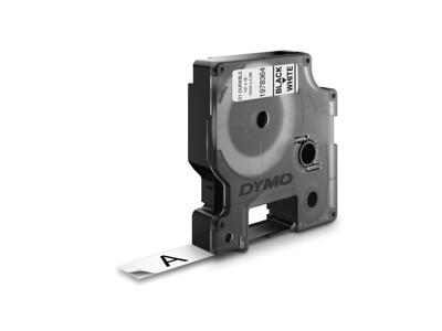 Dymo tape 1978364 12mm sort/hvid stærkt klæbende