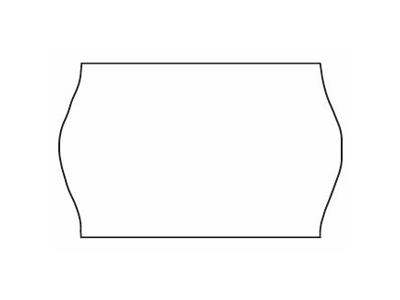 Prisetiket 26x16mm aftagelig hvid 1200 stk