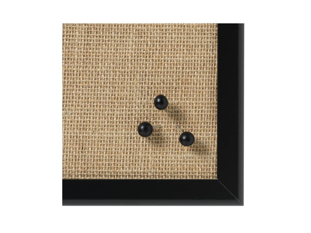 Kortnåle til opslagstavler sortmalet træ 12 stk.