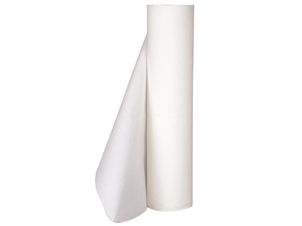 Lejepapir 50 cm x 50 meter 2-lags hvid perforeret