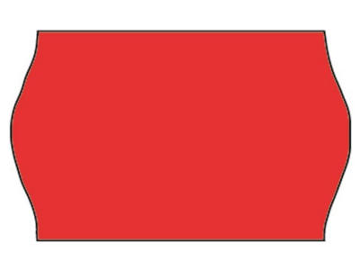 Prisetiket 26x16mm permanent neonrød 36x1200 stk