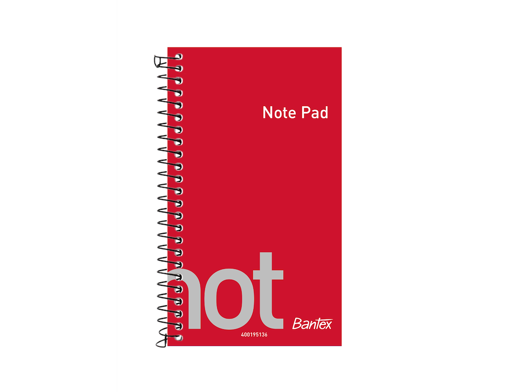 Notesblok Bantex 13x6cm linjeret