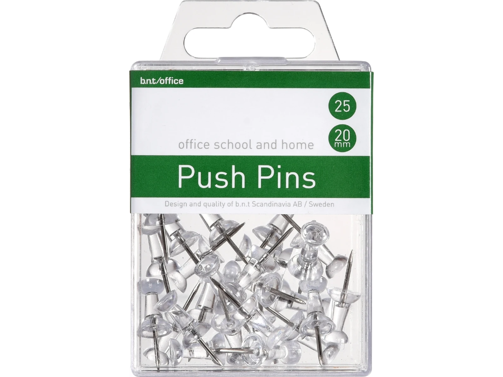 Kortnåle Push Pins klar 25 stk