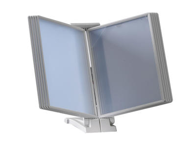 Registersystem QuickFind bord/væg A4 lysegrå t/10 lommer