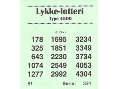 Lykke lotteri 4500 grøn