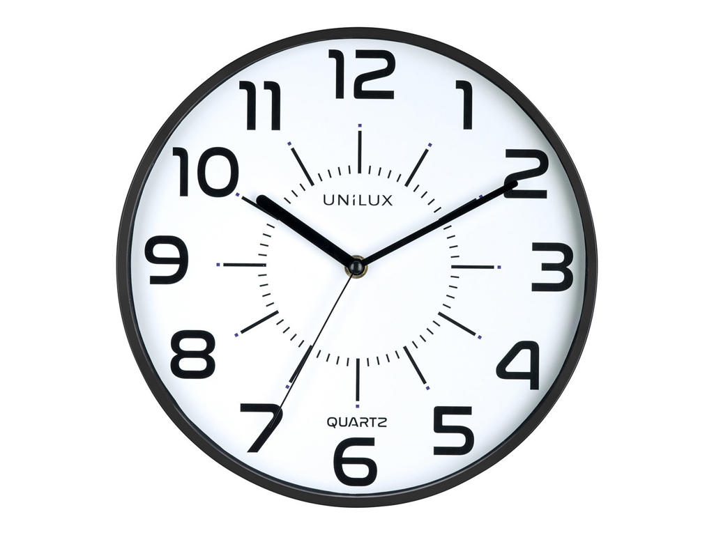 Vægur Unilux POP sort quartz Ø28cm