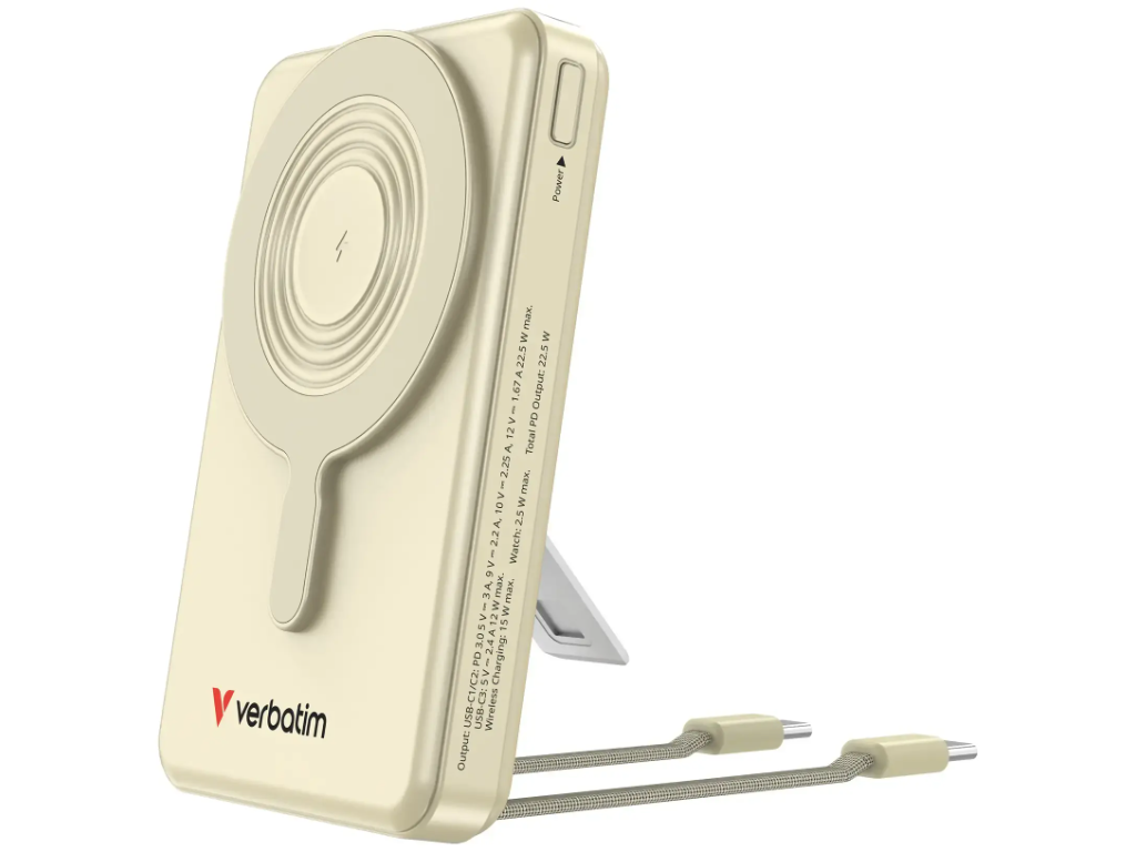 Verbatim powerbank Charge'n'Go 2C 10000 mAh guld