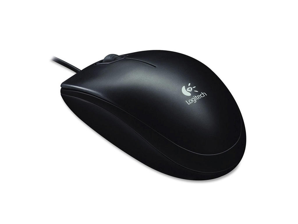 Mus Logitech B100 sort med ledning
